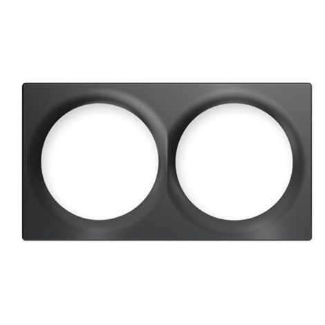 Fibaro Double Cover Plate, Black Fibaro | FG-Wx-PP-0003-8 | Double Cover Plate | Black